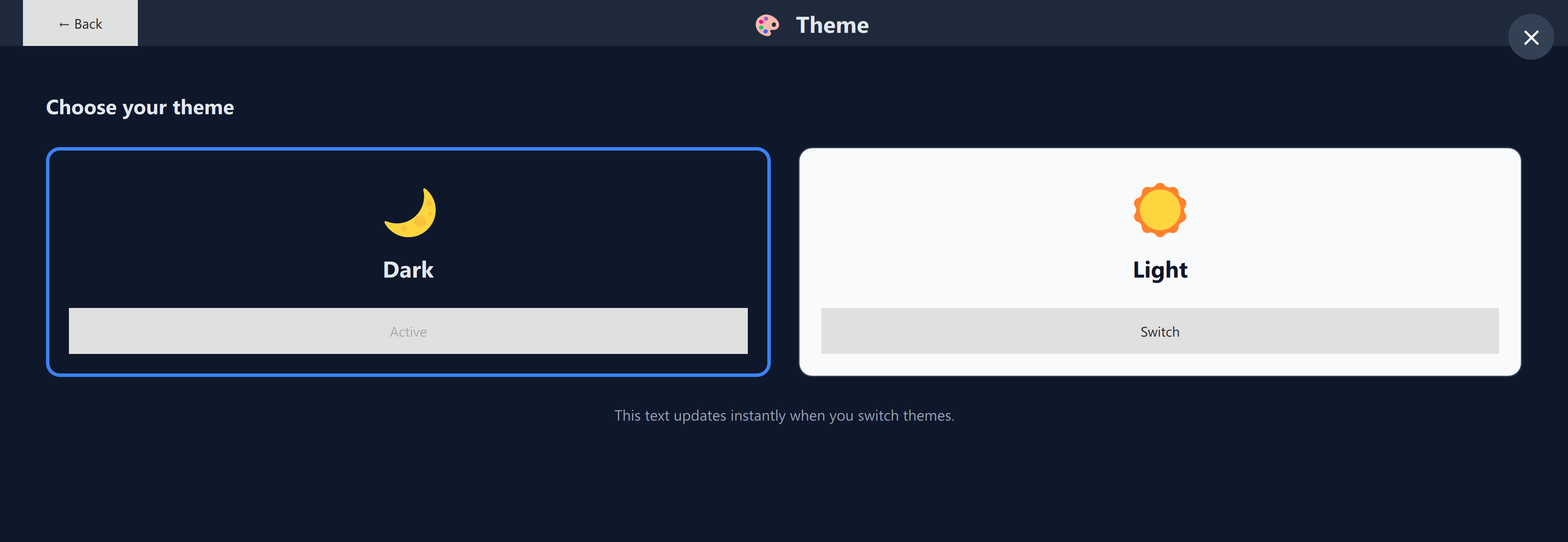 Theme — Dark